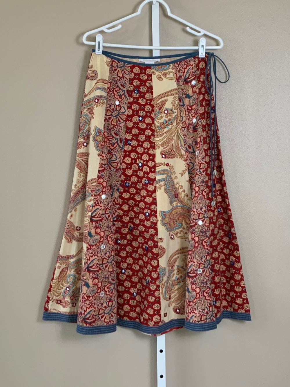 Charlotte Russe Vintage 2000's Paisley Bohemian Midi Skirt - Picture 1 of 16